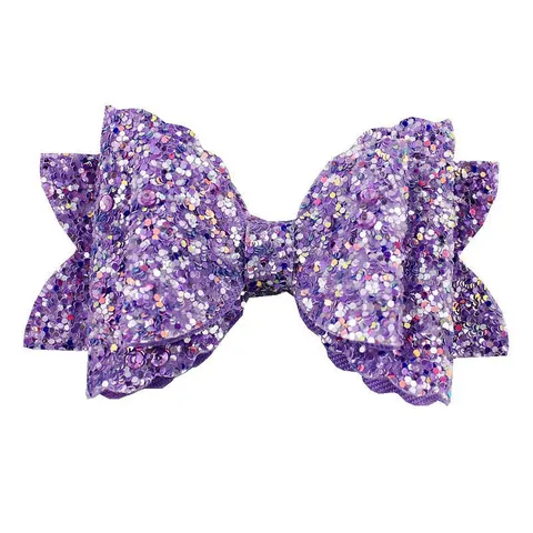 Glitter Bow Straw Topper Decoration For Tumbler Cup Accessory PU Leather Scalloped Bowknot With Elastic Band For Women Party