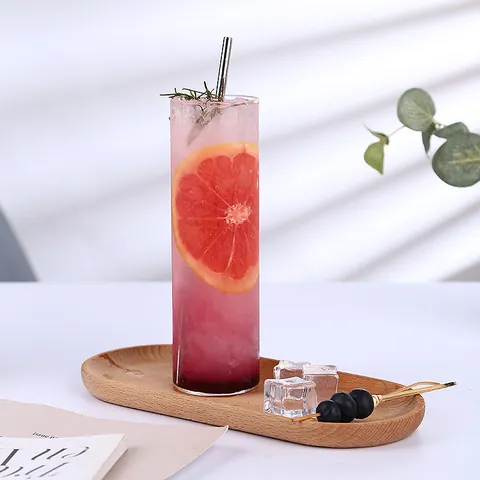 Bicchiere Collins Highball Extra Lungo Stile Giapponese Vetro Borosilicato Coppa Cocktail Per Succhi Caffè Freddo Resistente Al Calore