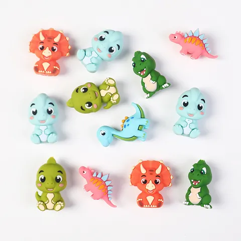 Dinosaurier 3D Silikonperlen Für DIY Schmuckherstellung Cartoon Tier Fokus Perlen Für Handgefertigte Armband Kette Basteln