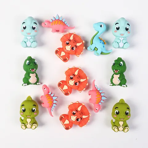 Dinosaurier 3D Silikonperlen Für DIY Schmuckherstellung Cartoon Tier Fokus Perlen Für Handgefertigte Armband Kette Basteln