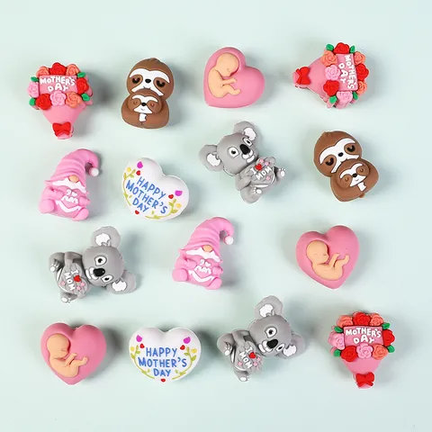 3D Siliconen Kralen Voor Moederdag DIY Sieraden Maken Hart Mama Koala Luiaard Gnoom Kralen Voor Pennen En Armbanden