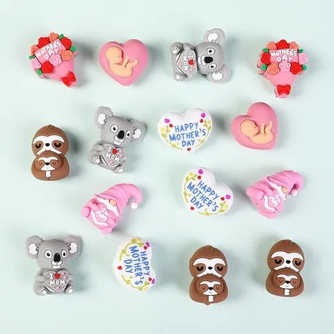 3D Siliconen Kralen Voor Moederdag DIY Sieraden Maken Hart Mama Koala Luiaard Gnoom Kralen Voor Pennen En Armbanden