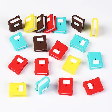 Perle in Silicone a Forma di Libro 3D Per Creazione Gioielli Fai Da Te Accessori Per Penne con Perline Silicone Alimentare Per Regali Rientro a Scuola
