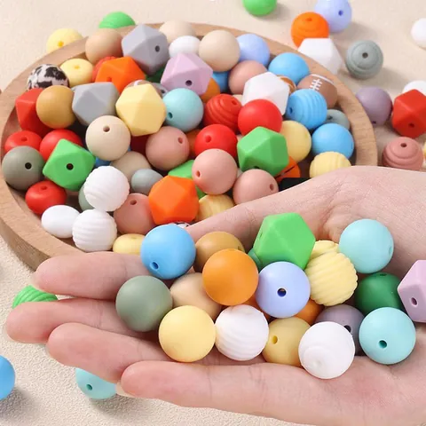 Food Grade Silicone Beads Round Loose Beads 12mm BPA Free For Baby Teether DIY Pacifier Chain Jewelry Making Accessories