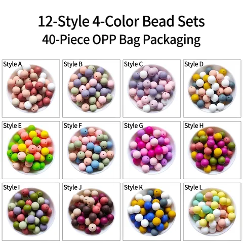 Gemischte Farben Runde Silikonperlen Für DIY Schmuckherstellung Weiche Matte Macaron Farben Handwerk Armband Halskette Zubehör