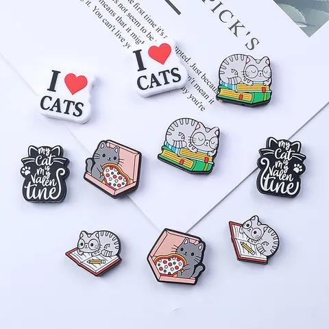 Cartoon Cat Food Grade Silicone Focal Beads Cute Animal Teether Beads For DIY Baby Nursing Necklace Keychain Making Accessories