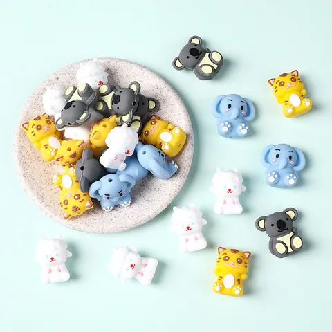 Perles en Silicone Tridimensionnelles Dessin Animé Qualité Alimentaire Sans BPA Bricolage Perles pour Stylos