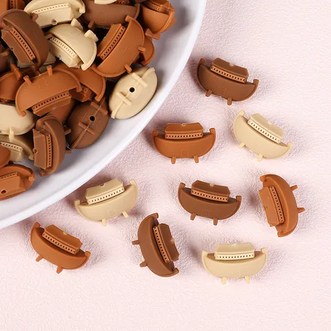 3D Noah's Ark Silicone Beads Food Grade Loose Beads For DIY Jewelry Making Easter Bunny Gnome Teething Accessories