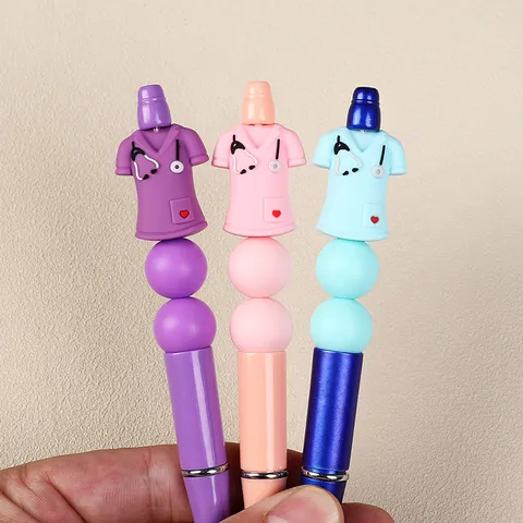 Cuentas de Silicona 3D de Tema Médico Para Hacer Joyas DIY Uniforme de Enfermera Sombrero Jeringa Botiquín Taza Cuentas de Dibujos Animados
