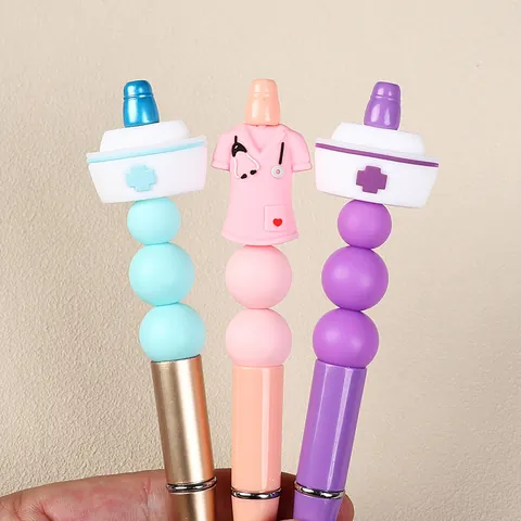 Cuentas de Silicona 3D de Tema Médico Para Hacer Joyas DIY Uniforme de Enfermera Sombrero Jeringa Botiquín Taza Cuentas de Dibujos Animados