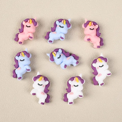 Perline di Silicone 3D a Forma di Unicorno per Penne Fai da Te Portachiavi Braccialetti Grado Alimentare Senza BPA Cartone Animato Animale Accessori per Gioielli