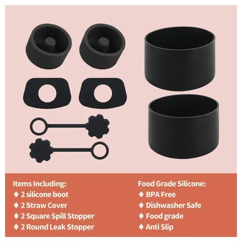 Bicchiere Termico Sottovuoto Con Manico Coperchio Cannuccia Tazza da Caffè da Viaggio in Acciaio Inox Set Accessori in Silicone