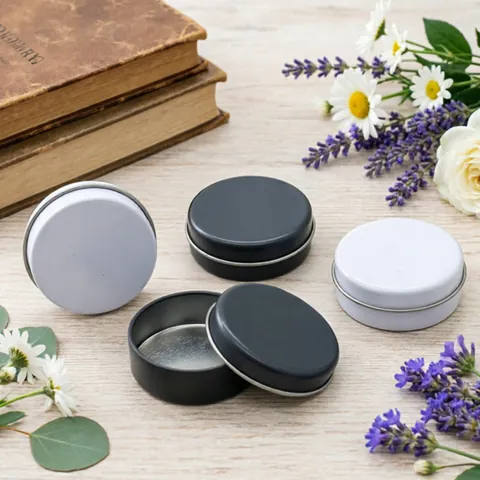 Mini Scatole Di Metallo Tonde Con Coperchi In Banda Stagnata Portatili Per Balsamo Unguento Cosmetici Contenitori Per Viaggi