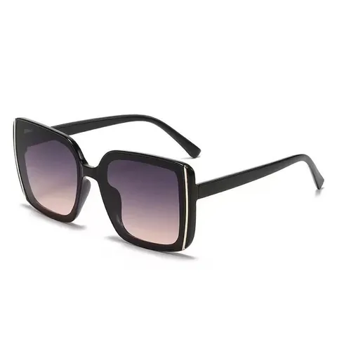 Occhiali Da Sole Quadrati Retrò Da Donna Montatura In PC Oversize UV400 Lenti Sfumate Decorazioni In Metallo Moda All-Aperto