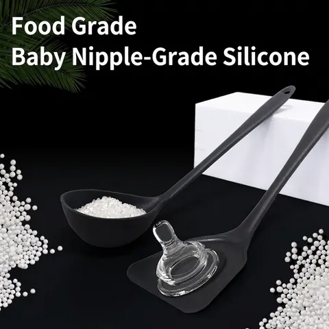 Silikon Küchenhelfer Kollektion Kochgeschirr Antihaft Hitzebeständig Edelstahl Grip Mit Marmor Aufbewahrung