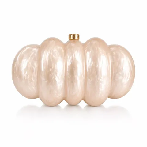 Acrylic Evening Clutch Bag For Women Cloud Wave Shape Marble Texture Handbag With Chain Strap Wedding Party Banquet