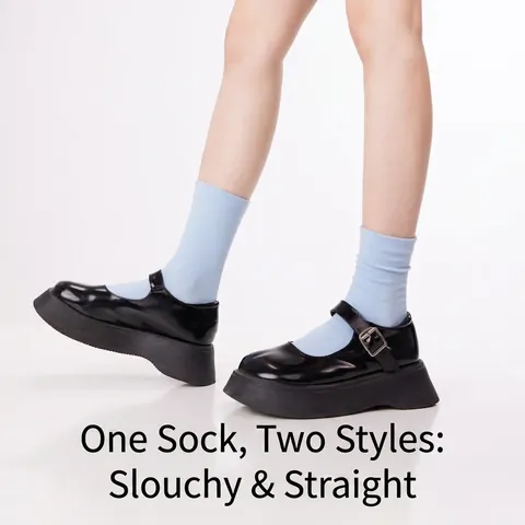 Damen Mittelwaden Socken Baumwolle Slouchy Gerippte Bündchen Atmungsaktiv Einfarbig Lässig Weich Elastisch Mode Antibakteriell