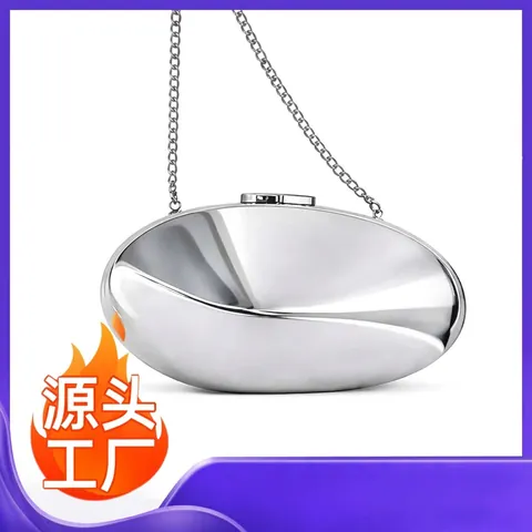 Minimalistische Kieselform Metallische Hartschalen Abendtasche Mit Kette Für Damen Formelle Party Hochzeit