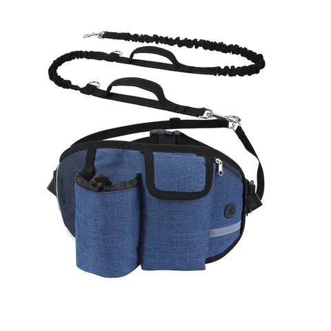 Marsupio Camminare Cane Mani Libere Oxford Riflettente Multitasche Cintura Corsa Con Porta Bottiglia Sport