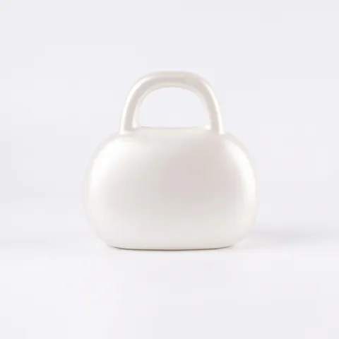 Elegant Artificial Pearl White Acrylic Evening Bag For Women Minimalist Oval Hard Shell Clutch With Detachable Chain Strap Handbag