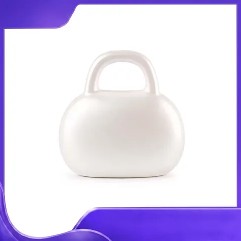 Elegante Bolso De Noche De Acrílico Blanco Perla Artificial Para Mujer Bolso De Mano Ovalado Minimalista Con Correa De Cadena Desmontable