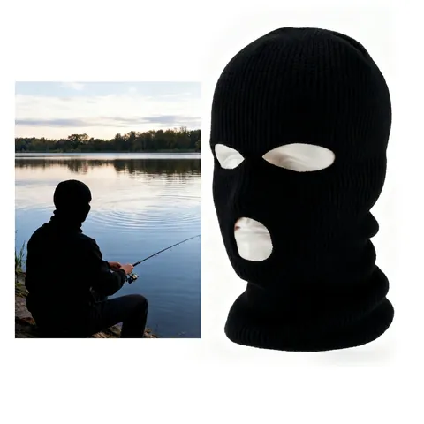 Knitted Balaclava Ski Mask For Men Women Three Hole Full Face Cover Winter Warm Windproof Outdoor Cycling Sports Tactical Mask
