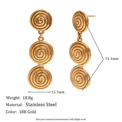 Stainless Steel Earrings 18K Gold Plated Geometric Heart Flower Zircon Artificial Pearl Vintage Elegant Stud Hoop Earrings For Women
