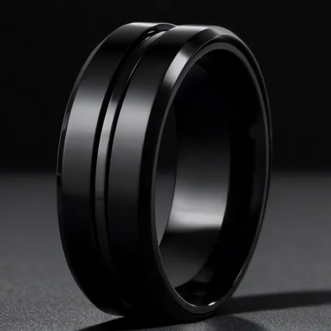 Bague Spinner En Acier Inoxydable Engrenage Chaîne Anti Stress Bijoux Rotatifs Homme Unisex Style Punk