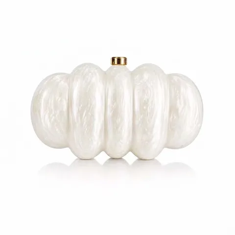 Acrylic Evening Clutch Bag For Women Cloud Wave Shape Marble Texture Handbag With Chain Strap Wedding Party Banquet