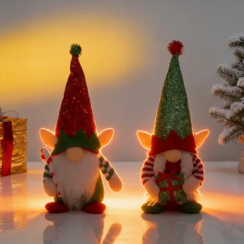 Weihnachtsgnom Ornamente Paillettenhut Nordische Schwedische Tomte Plüschlose Puppe Home Table Feiertagsdekoration