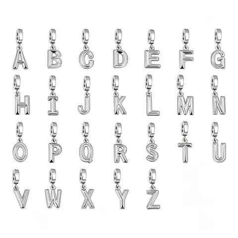 Edelstahl Alphabet Anfangsbuchstabe Anhänger Vergoldet DIY Schmuckherstellung Zubehör Charm Für Halskette Armband