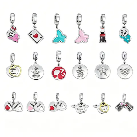Alphabet Anfangsbuchstabe Anhänger Edelstahl DIY Schmuckherstellung Charm Für Halskette Armband Poliert Silber Farbe Minimalistisches Mode Accessoire