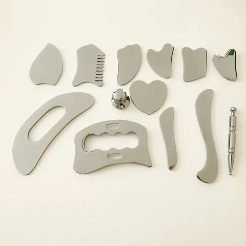 Stainless Steel Gua Sha Scraping Massage Tool IASTM Muscle Recovery Physical Therapy Ergonomic Body Care