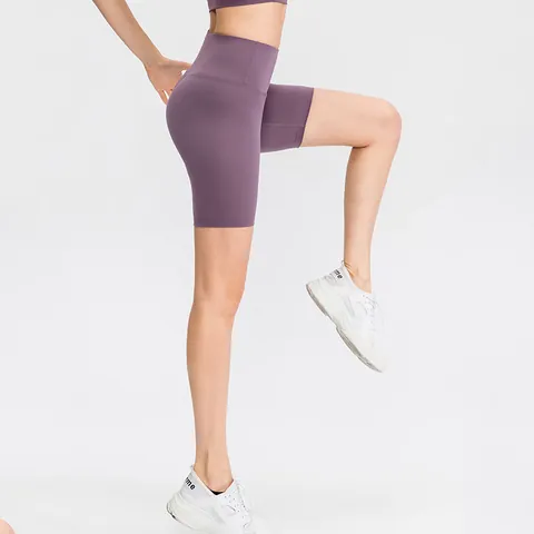 Women's High Waist Yoga Shorts Naked Feeling Seamless Workout Biker Shorts Tummy Control Butt Lift Athletic Fitness Bottom