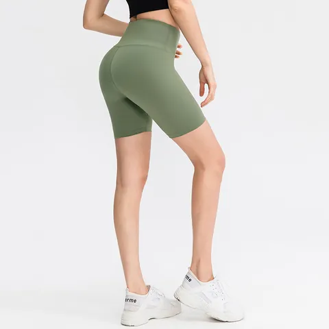 Women's High Waist Yoga Shorts Naked Feeling Seamless Workout Biker Shorts Tummy Control Butt Lift Athletic Fitness Bottom