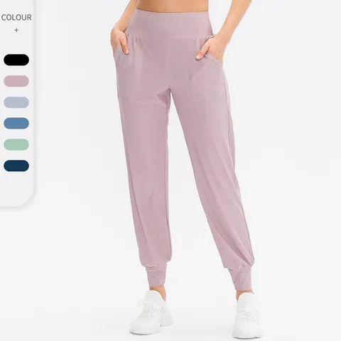 Women High Waist Joggers With Pockets Quick Dry Breathable Yoga Running Sports Pants Workout Trousers For Fitness Casual Wear