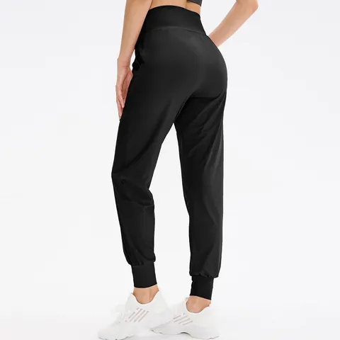 Women High Waist Joggers With Pockets Quick Dry Breathable Yoga Running Sports Pants Workout Trousers For Fitness Casual Wear