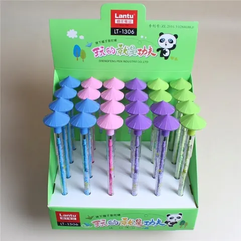 Novità Matita Meccanica Con Top a Giroscopio in Plastica a Cartone Animato Matita Impilabile per Studenti Bambini