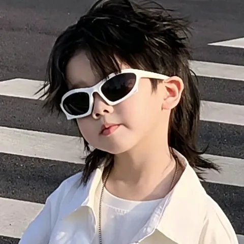 Occhiali Da Sole Per Bambini Montatura PC Protezione UV400 Stile Futurista Y2K Sport Ovali Geometrici Moda Ragazzi Ragazze