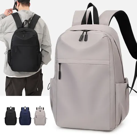 Men Women Business Laptop Backpack Nylon Waterproof Large Capacity Travel School Bag With Luggage Strap Breathable