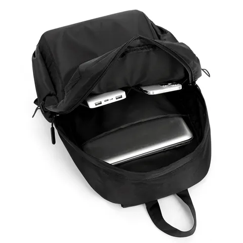 Men Women Business Laptop Backpack Nylon Waterproof Large Capacity Travel School Bag With Luggage Strap Breathable