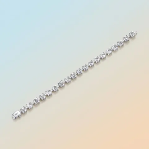 Bracciale Tennis Moissanite in Argento Sterling 925 per Donna Bracciale Scintillante con Certificato Gioielleria Raffinata