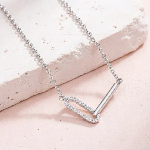 Geometrische Kreuz Interlocking Anhänger Halskette Kupfer Vergoldet Zirkonia Modeschmuck Für Damen