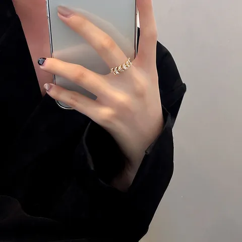 Adjustable Open Ring Copper Cubic Zirconia Cat Eye Stone Elegant Trendy Fashion Jewelry Accessories For Women
