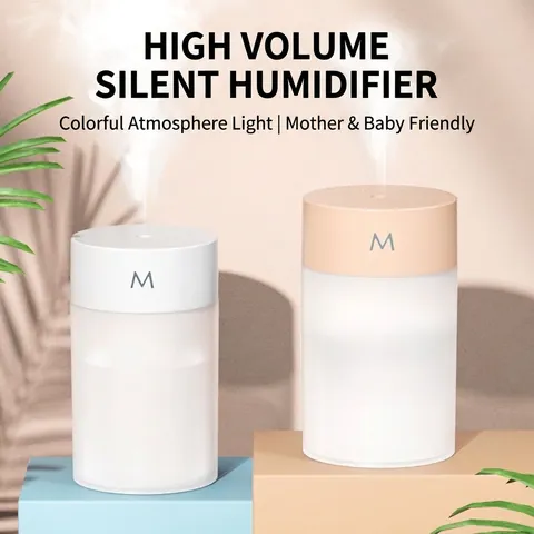Humidificateur Veilleuse Planète Bureau USB Ultrasonique Brume Portable Mini Diffuseur Avec Support En Bois