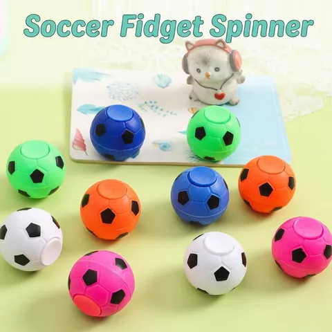 Fußball Finger Kreisel LED Leuchten Stressabbau Spielzeug Kunststoff Hand Finger Drehung Neuheit