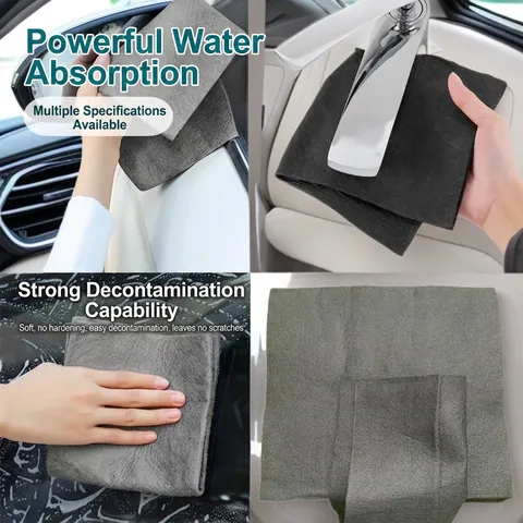 Microfiber Cleaning Cloth For Glass Window Mirror Car Streak Free Highly Absorbent Thickened Lint Free Grey