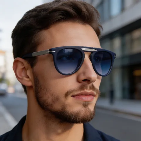 Occhiali Da Sole Pieghevoli Retro Stile Aviator Protezione UV400 Portatili Lente PC Montatura Metallo Uomo Donna Guida