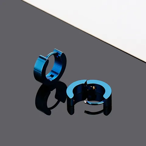 Edelstahl Huggie Hoop Ohrringe Für Damen Herren Geometrisch Poliert Minimalistisch Titanstahl Ohrstecker Trendschmuck