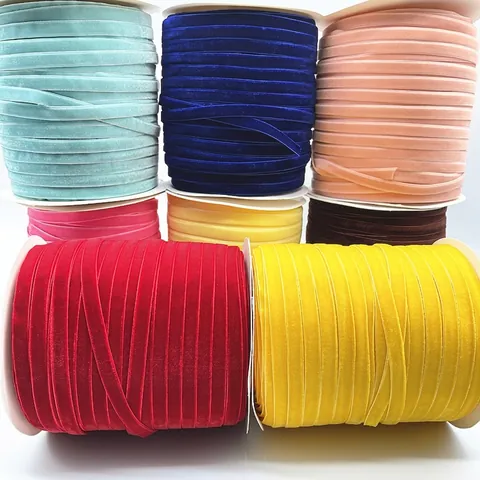 Nastro Floccato in Velluto per Confezioni Regalo Artigianato Fai da Te Fiocchi per Capelli Decorazione Abbigliamento Nastro Glitterato